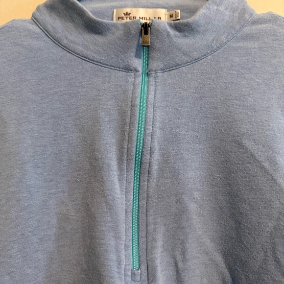 Peter Millar Crown Comfort Women's Pullover Sweatshirt size M blue quarter zip - Picture 3 of 7